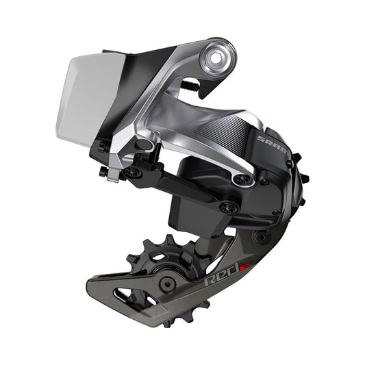 Desviador traseiro SRAM RED E-TAP 11V – vista do produto sobre fundo branco