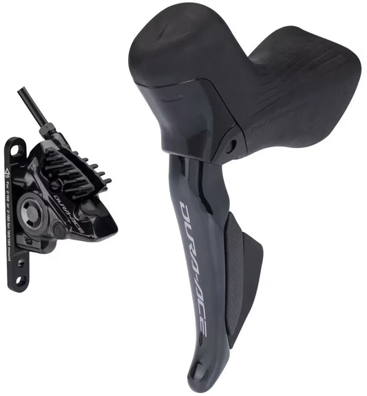 Alavanca Esquerda e Pinça Dianteira SHIMANO DURA-ACE DI2 R9270 Dupla Flat Mount 2x12V