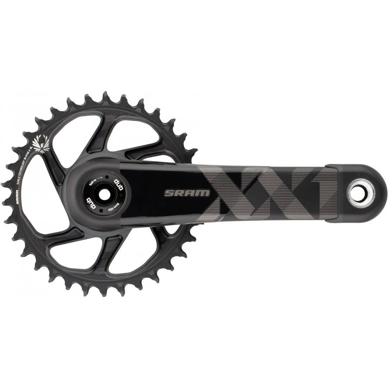 Pedaleira SRAM XX1 XX1 EAGLE FAT BIKE 5" DUB Carbono 11/12V Mono