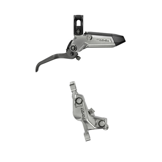 Travão dianteiro SRAM LEVEL ULTIMATE STEALTH de 4 pistões Prata