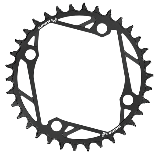 SRAM T-TYPE EAGLE 12V 4 Furos 104mm Alu Preto Mono Chainring