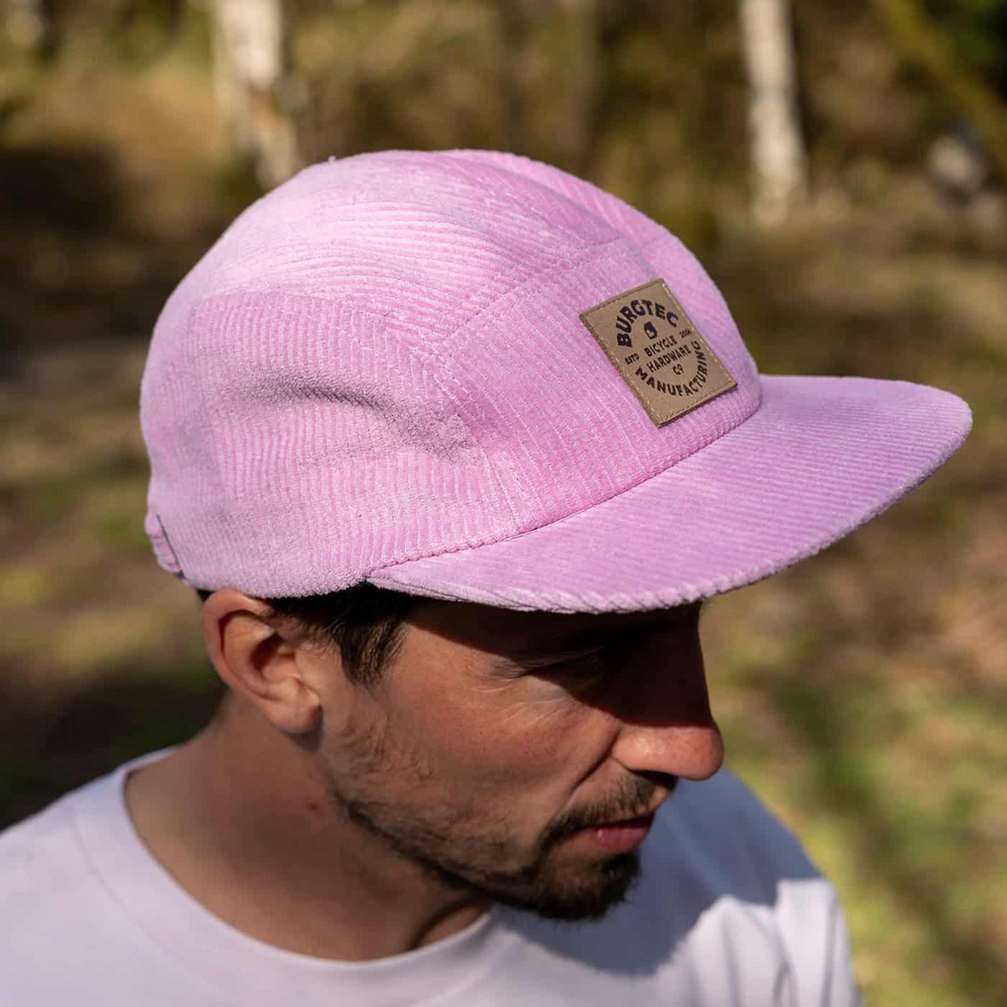 Boné BURGTEC BANDIT CORDUROY FIVE PANEL Rosa claro