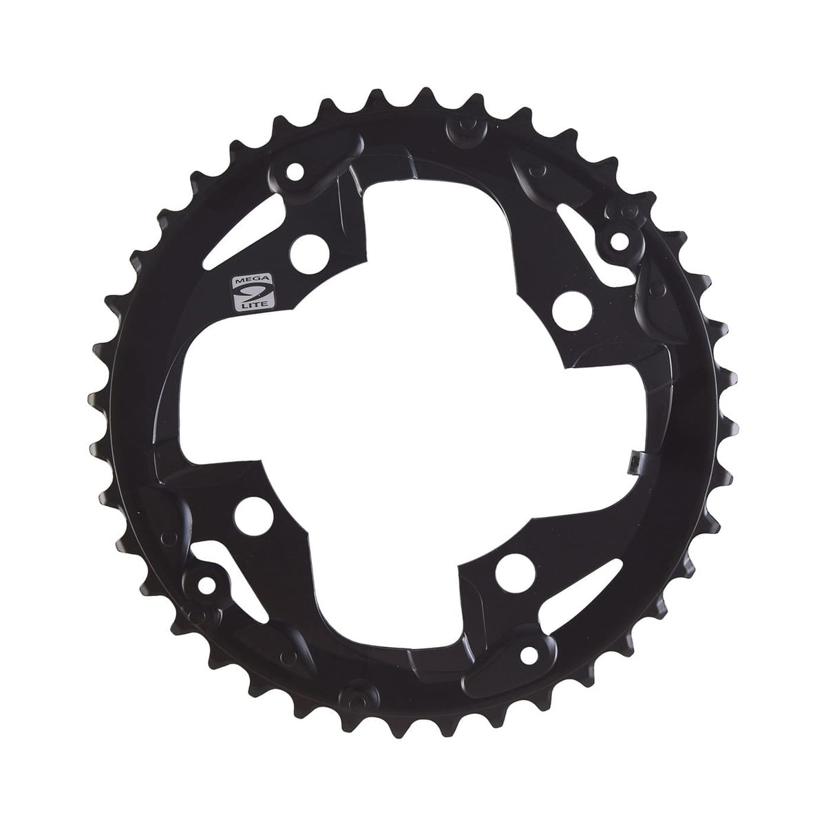 Prato exterior SHIMANO ACERA M3000 9 velocidades, 4 furos, 96 mm — vista do prato sobre fundo branco