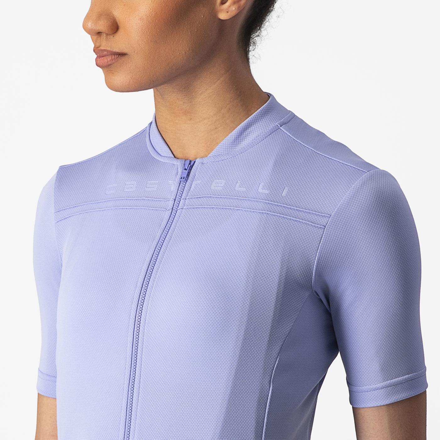 Camisola de manga curta CASTELLI ANIMA 4 para mulher Roxo