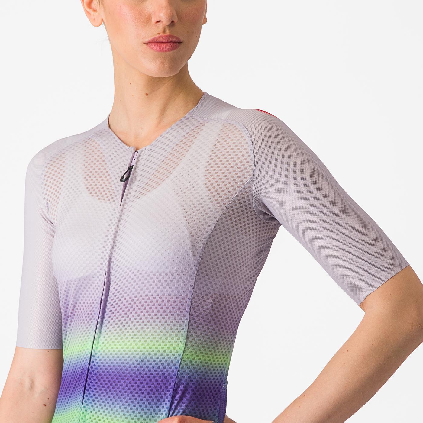 CASTELLI CLIMBER'S 4.0 W Camisola de manga curta para mulher Roxo/Verde