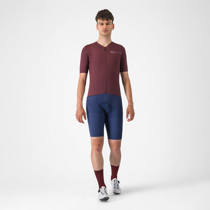 Maillot CASTELLI PREMIO EVO Mangas Curtas Bordeaux