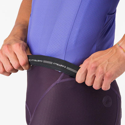 Maillot CASTELLI DRITTONE LOGO Mangas Curtas Violeta