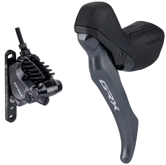 Manete Esquerda Mono e Pinça Dianteira SHIMANO GRX BL-RX820 + BR-RX820 Flat Mount