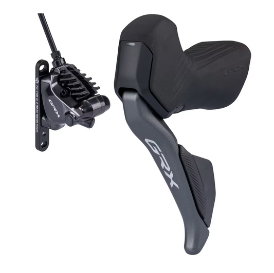 Manete Esquerda e Pinça Dianteira SHIMANO GRX Di2 ST-RX825 + BR-RX820 Flat Mount 2x12V
