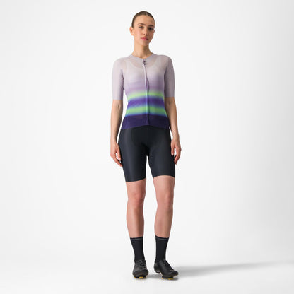 Maillot CASTELLI CLIMBER'S 4.0 W Mulher Mangas Curtas Violeta/Verde