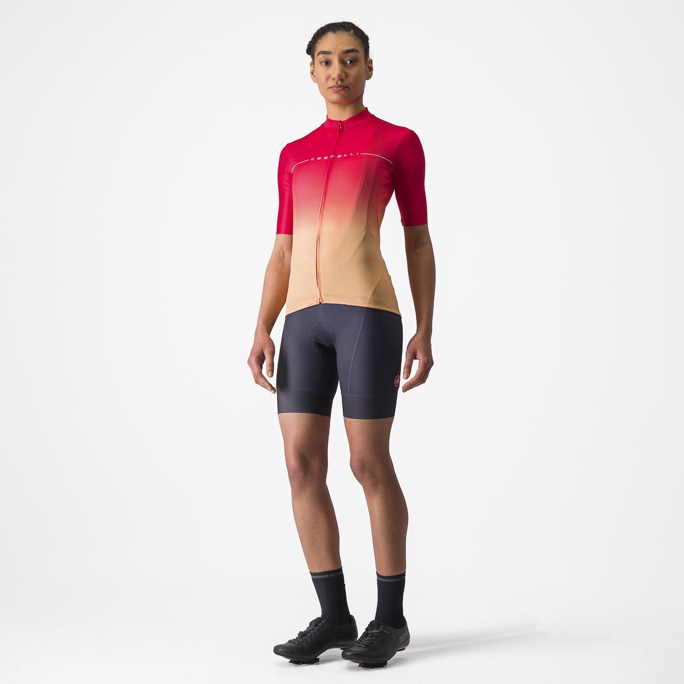 CASTELLI SALITA Camisola de manga curta para mulher Rosa/Laranja