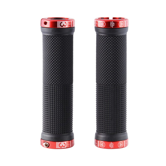 Punhos SB3 KHEOPS Lock-On 129 mm Preto/Vermelho