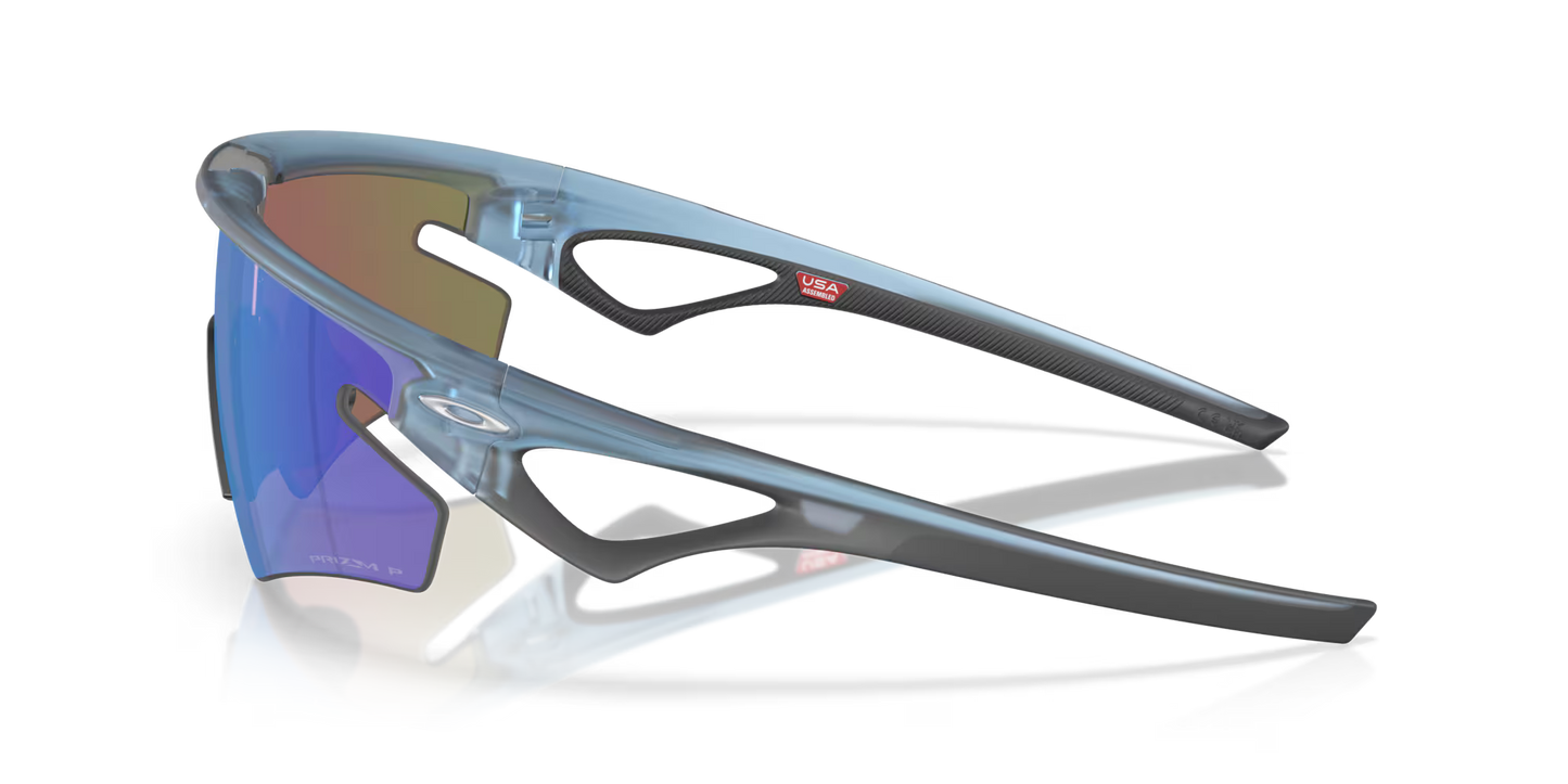 Óculos OAKLEY SPHAERA SLASH Matt Transparent Stone Prizm Sapphire Pol Lens