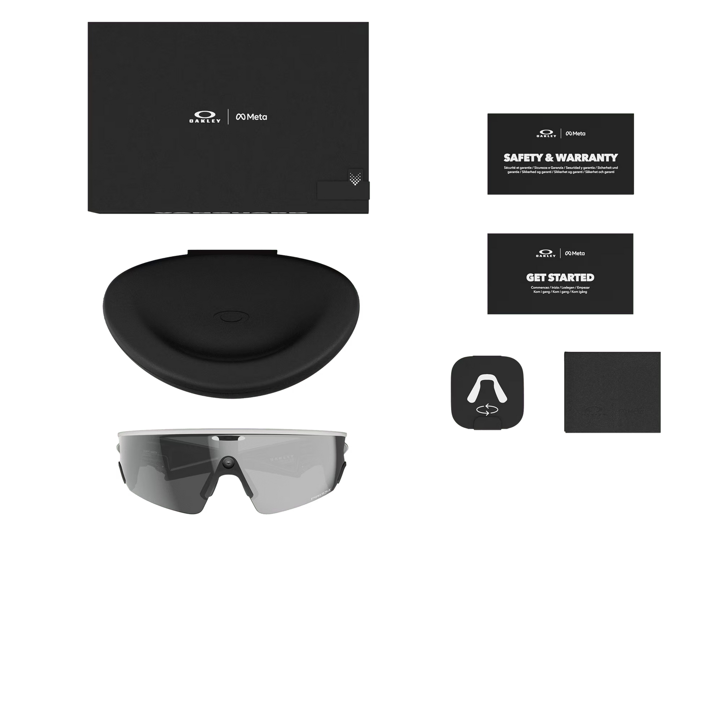 Óculos OAKLEY VANGUARD META Preto/Branco Lentes Prizm Preto