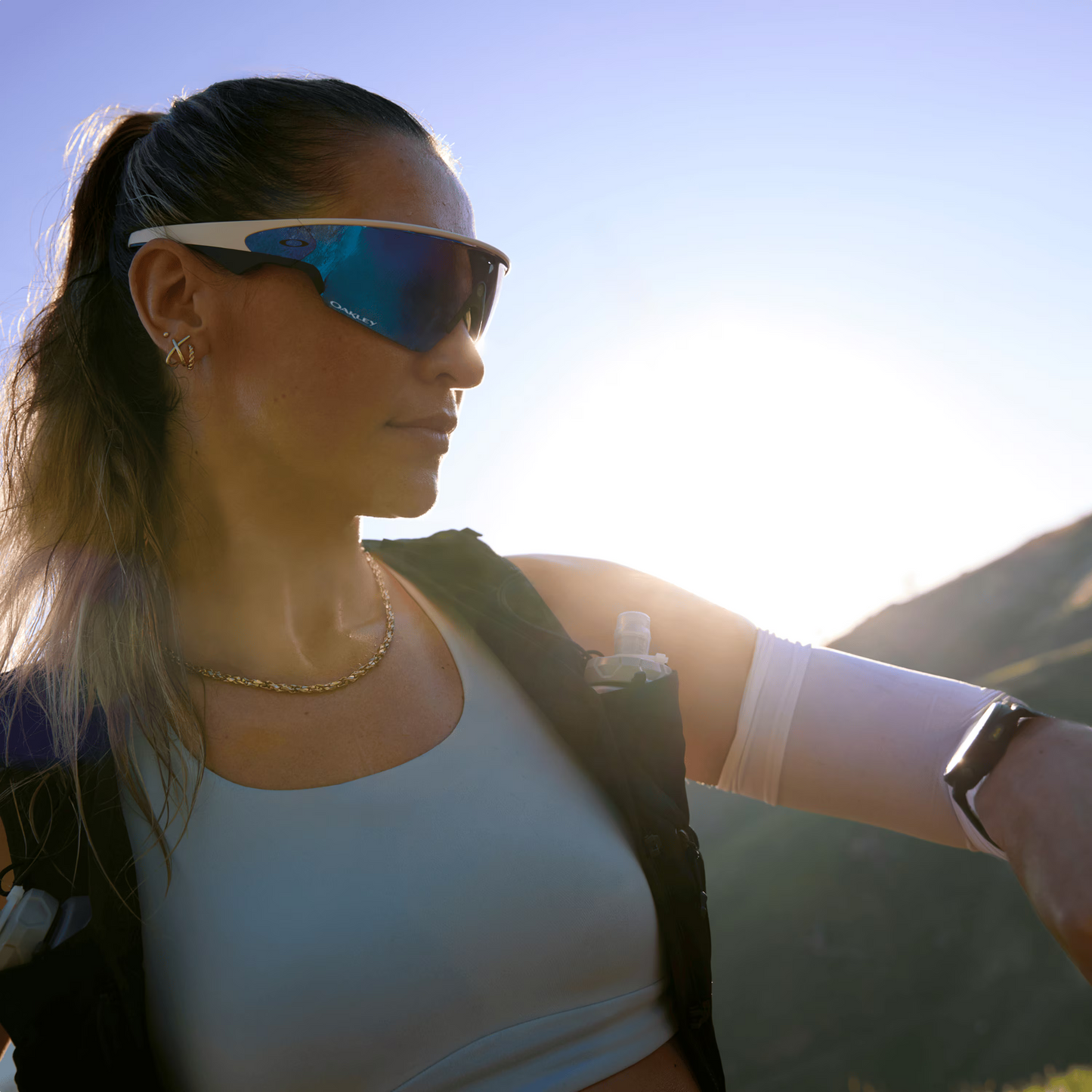 OAKLEY VANGUARD META Glasses Preto/Branco Prizm Sapphire Lens