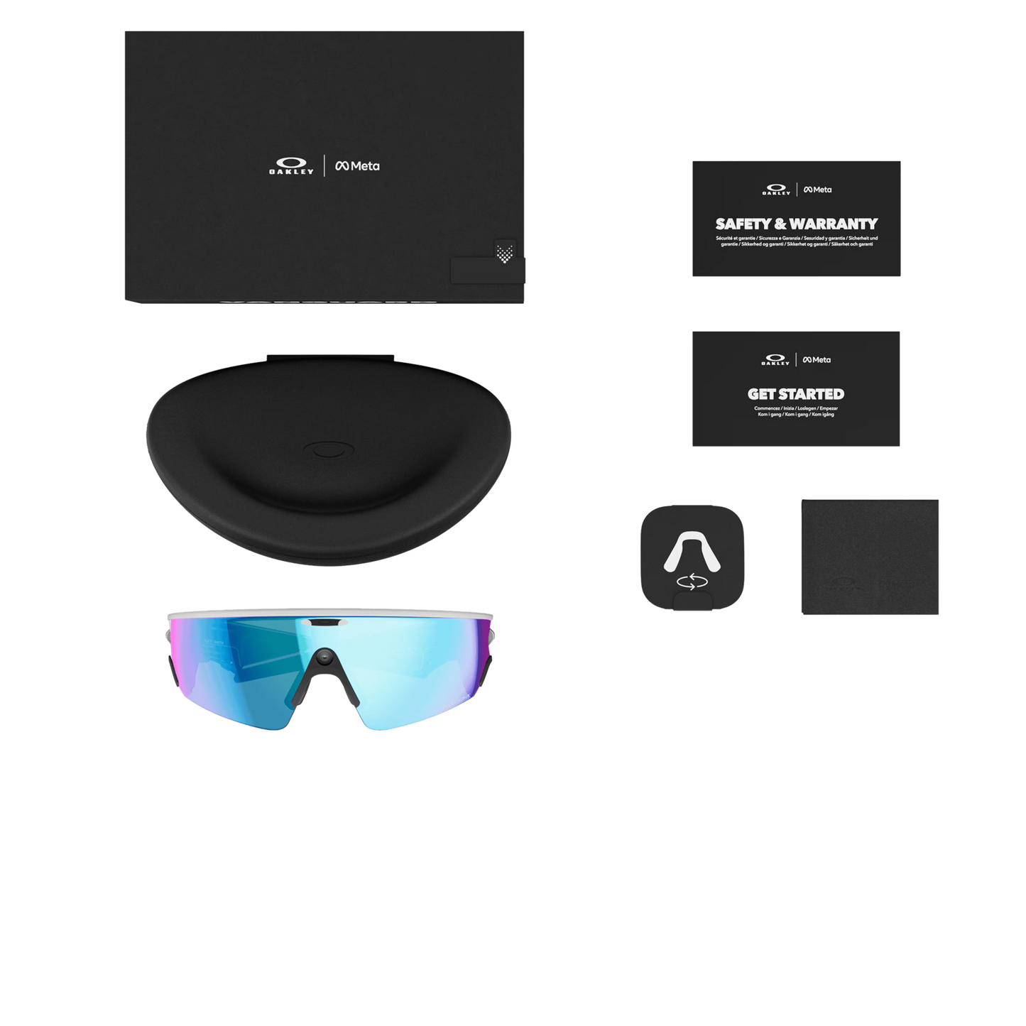 OAKLEY VANGUARD META Glasses Preto/Branco Prizm Sapphire Lens