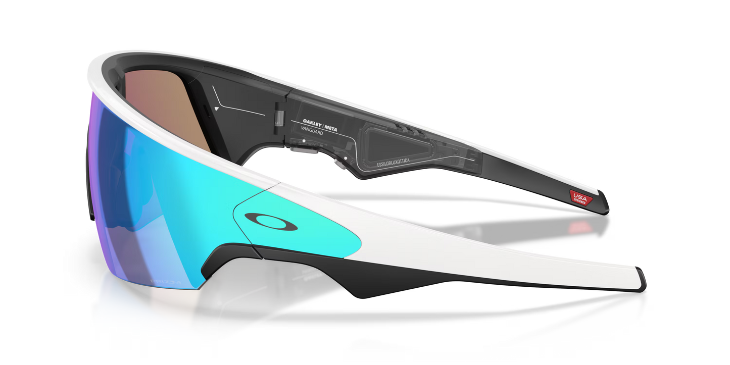 OAKLEY VANGUARD META Glasses Preto/Branco Prizm Sapphire Lens