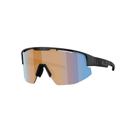 BLIZ MATRIX Glasses Matt Black Coral/Orange Iridium Blue Lens (óculos de sol)