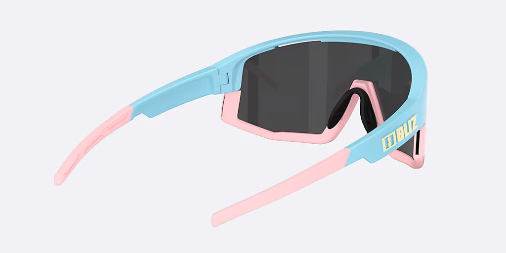 Óculos de sol BLIZ FUSION SMALL Pastel Blue Matt Lens Smoke w Ice Blue Multi