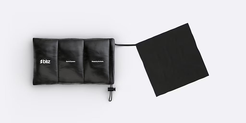 Óculos de sol BLIZ FUSION SMALL Pastel Blue Matt Lens Smoke w Ice Blue Multi