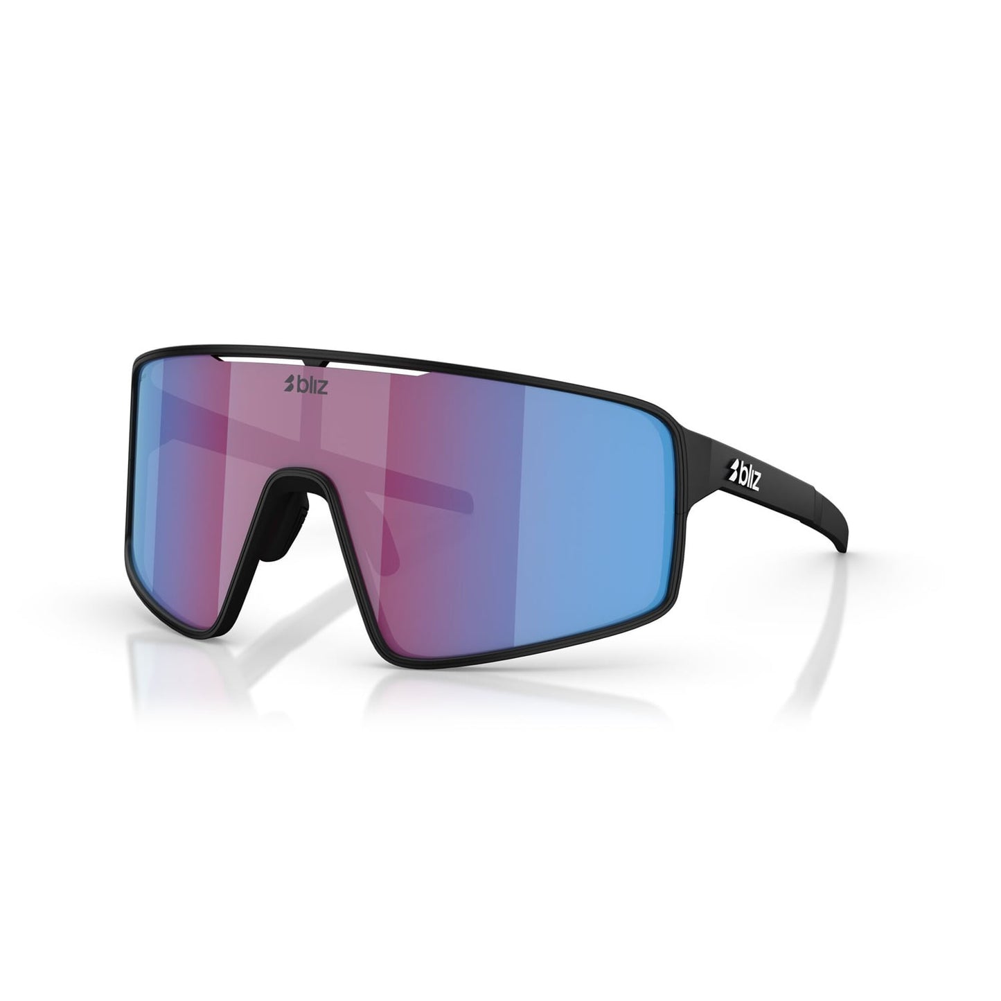BLIZ P001 S Óculos espelhados preto mate rosa violeta azul