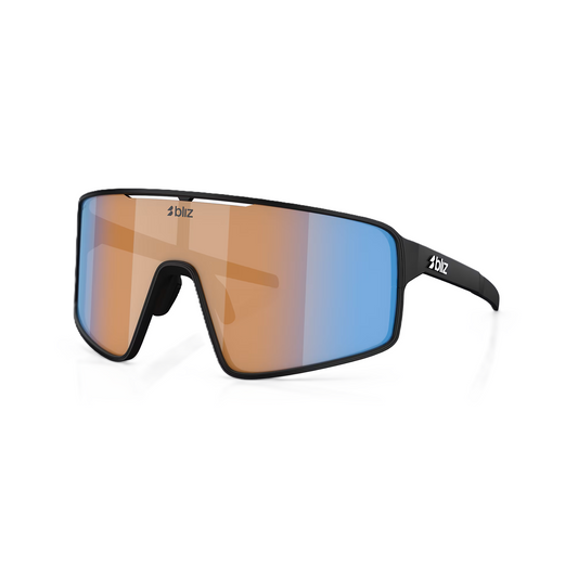 BLIZ P001 Glasses Matt Black Coral/Orange Iridium Blue Lens (óculos de sol)