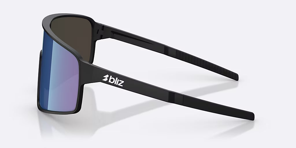 BLIZ P001 Óculos de proteção em preto mate e azul irídio