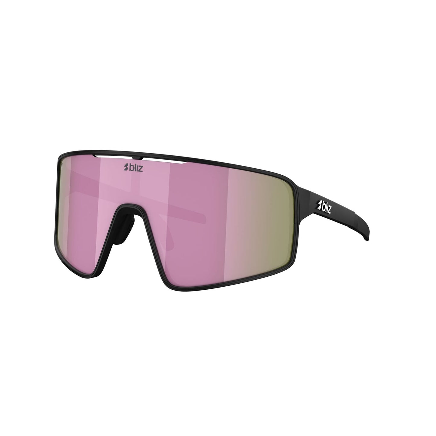 Óculos de sol BLIZ P001 S Armação preta mate Castanho Rosa Multicolor