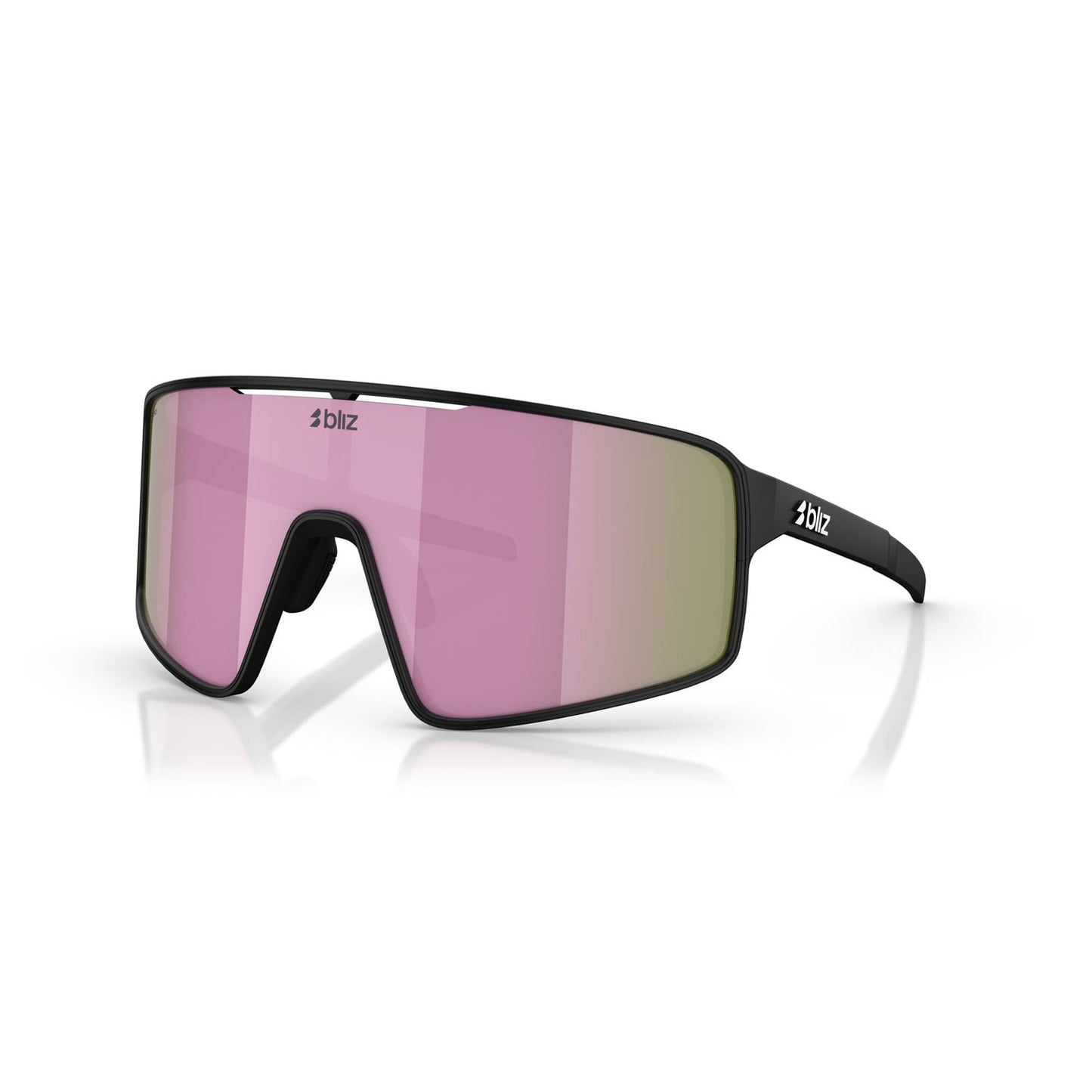Óculos de sol BLIZ P001 S Armação preta mate Castanho Rosa Multicolor