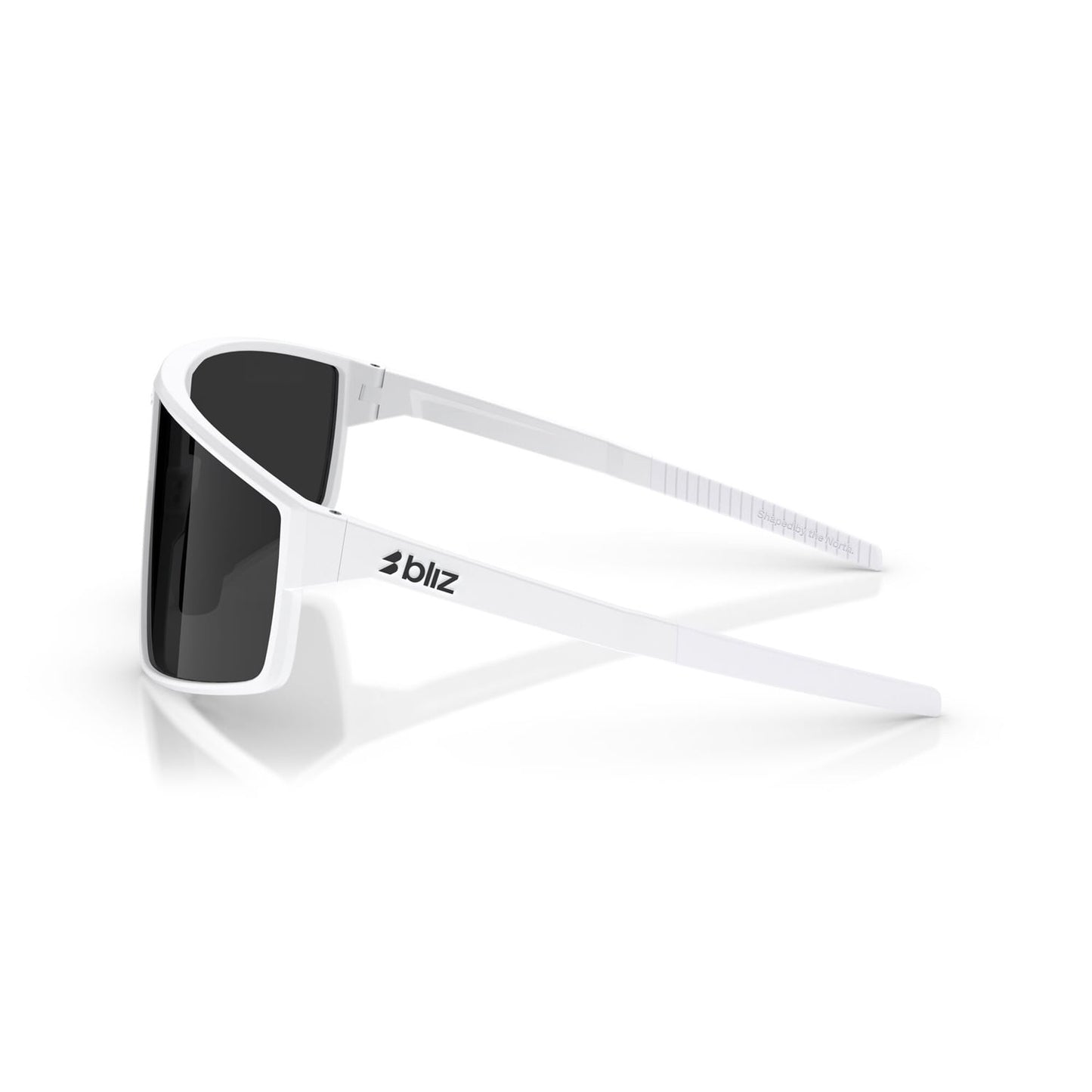 BLIZZ P002S Óculos com lentes cinzentas fumadas branco mate