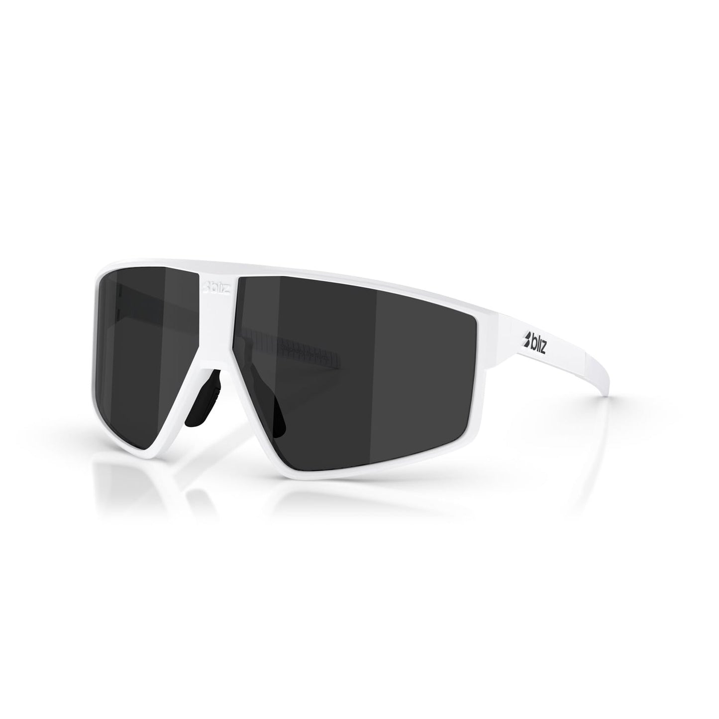 BLIZZ P002S Óculos com lentes cinzentas fumadas branco mate