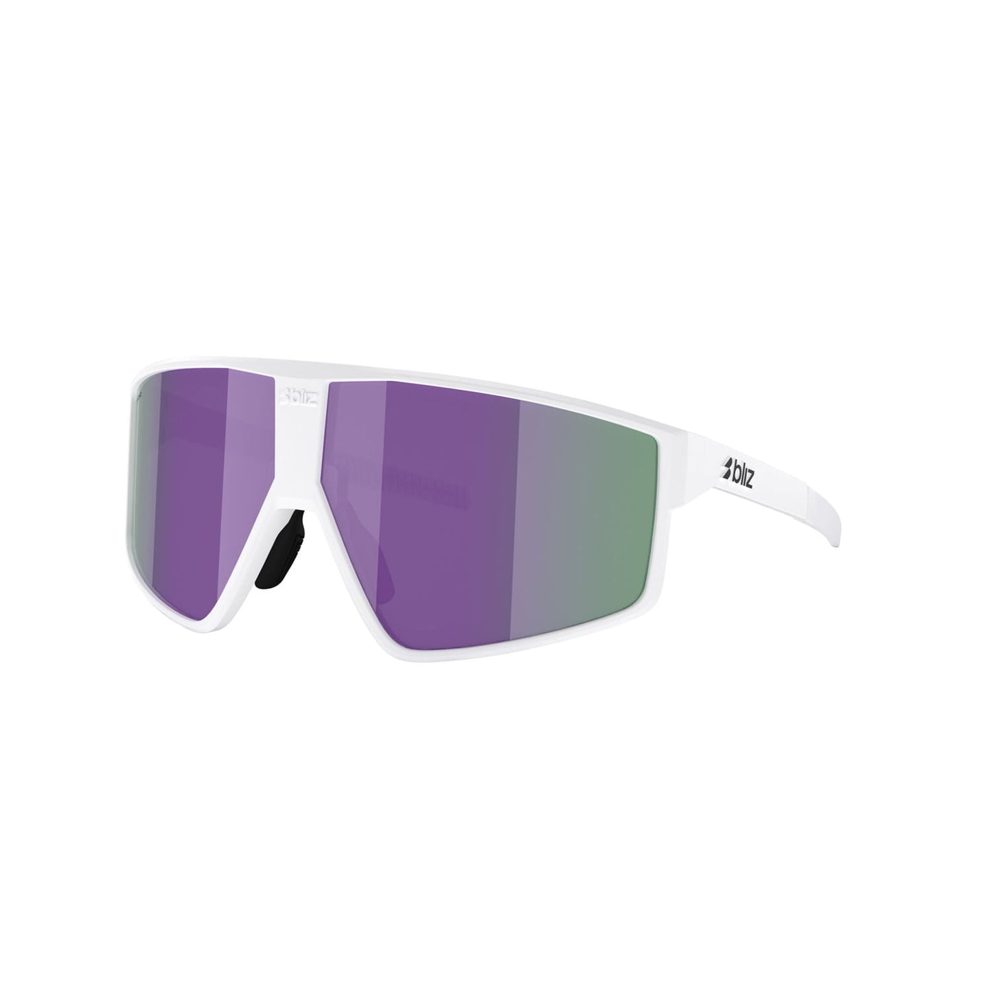 BLIZZ P002S Armação branca mate Castanho Violeta Óculos multicoloridos