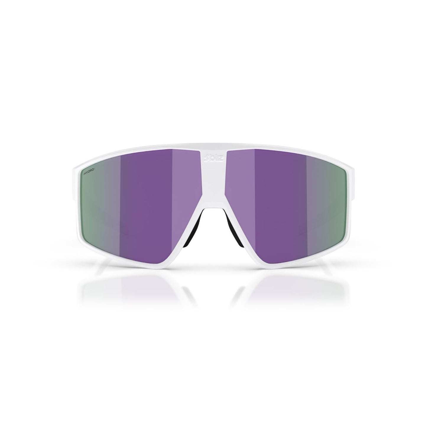 BLIZZ P002S Armação branca mate Castanho Violeta Óculos multicoloridos