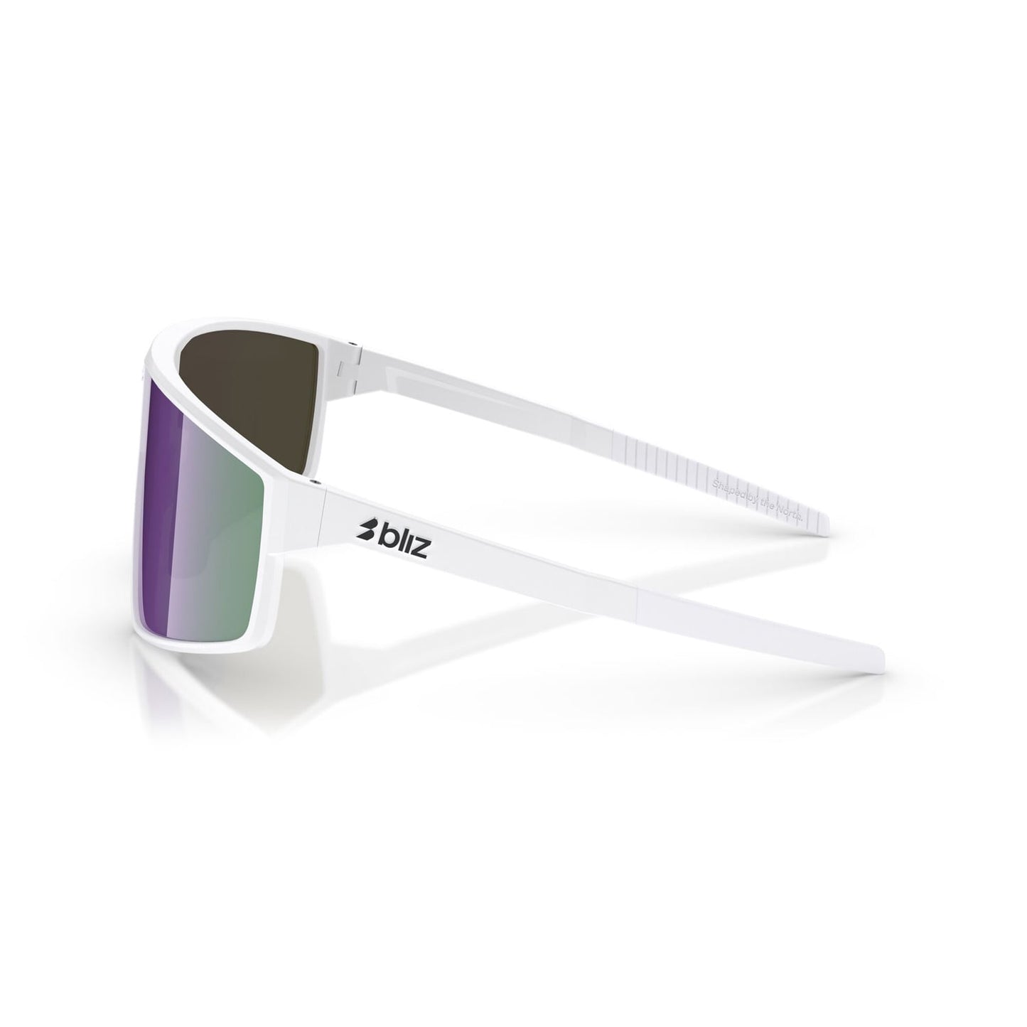 BLIZZ P002S Armação branca mate Castanho Violeta Óculos multicoloridos