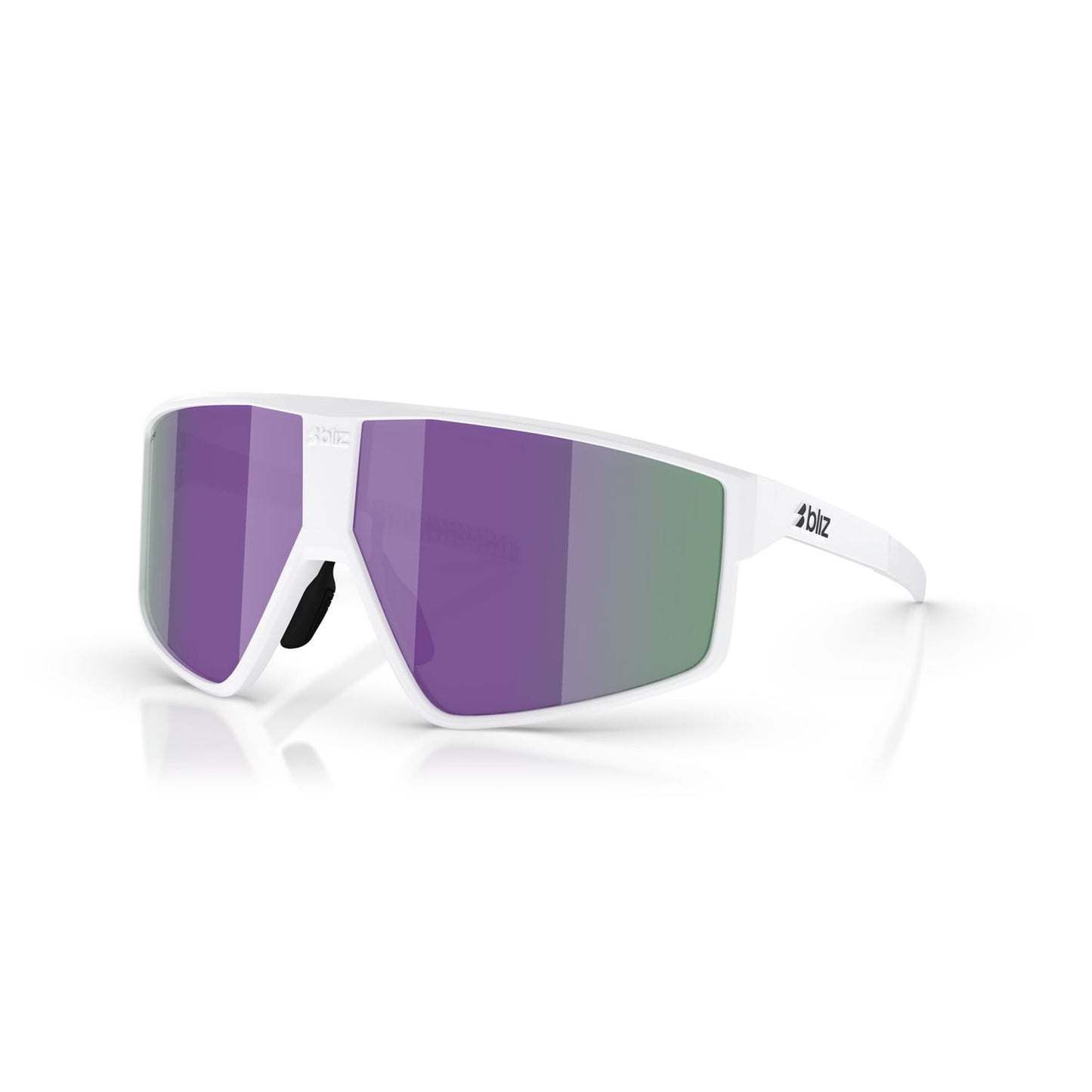 BLIZZ P002S Armação branca mate Castanho Violeta Óculos multicoloridos