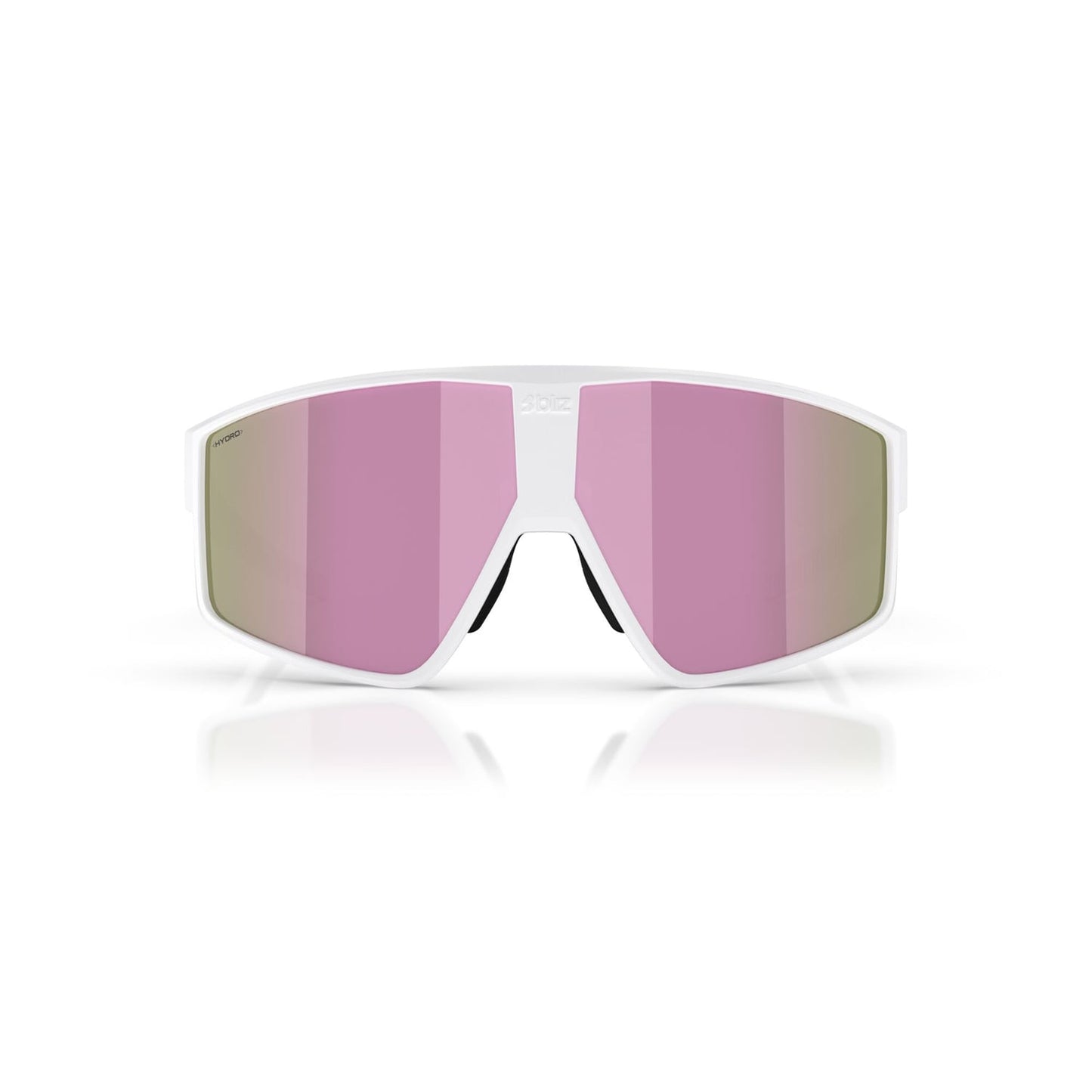 BLIZZ P002S Armação branca mate Óculos castanhos cor-de-rosa