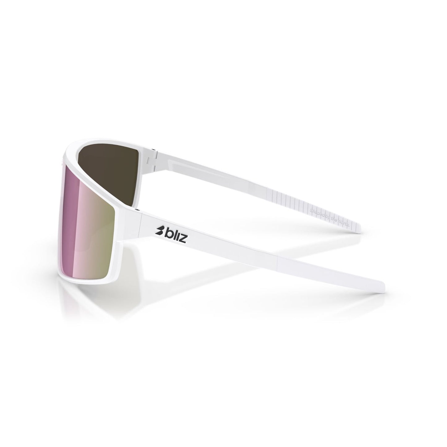 BLIZZ P002S Armação branca mate Óculos castanhos cor-de-rosa