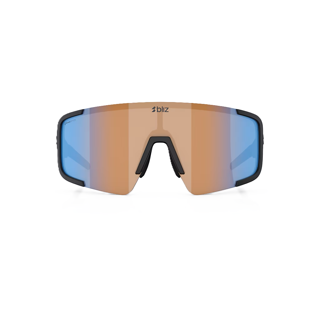 BLIZ P003 Óculos de sol Preto Mate Coral/Laranja Iridium Azul