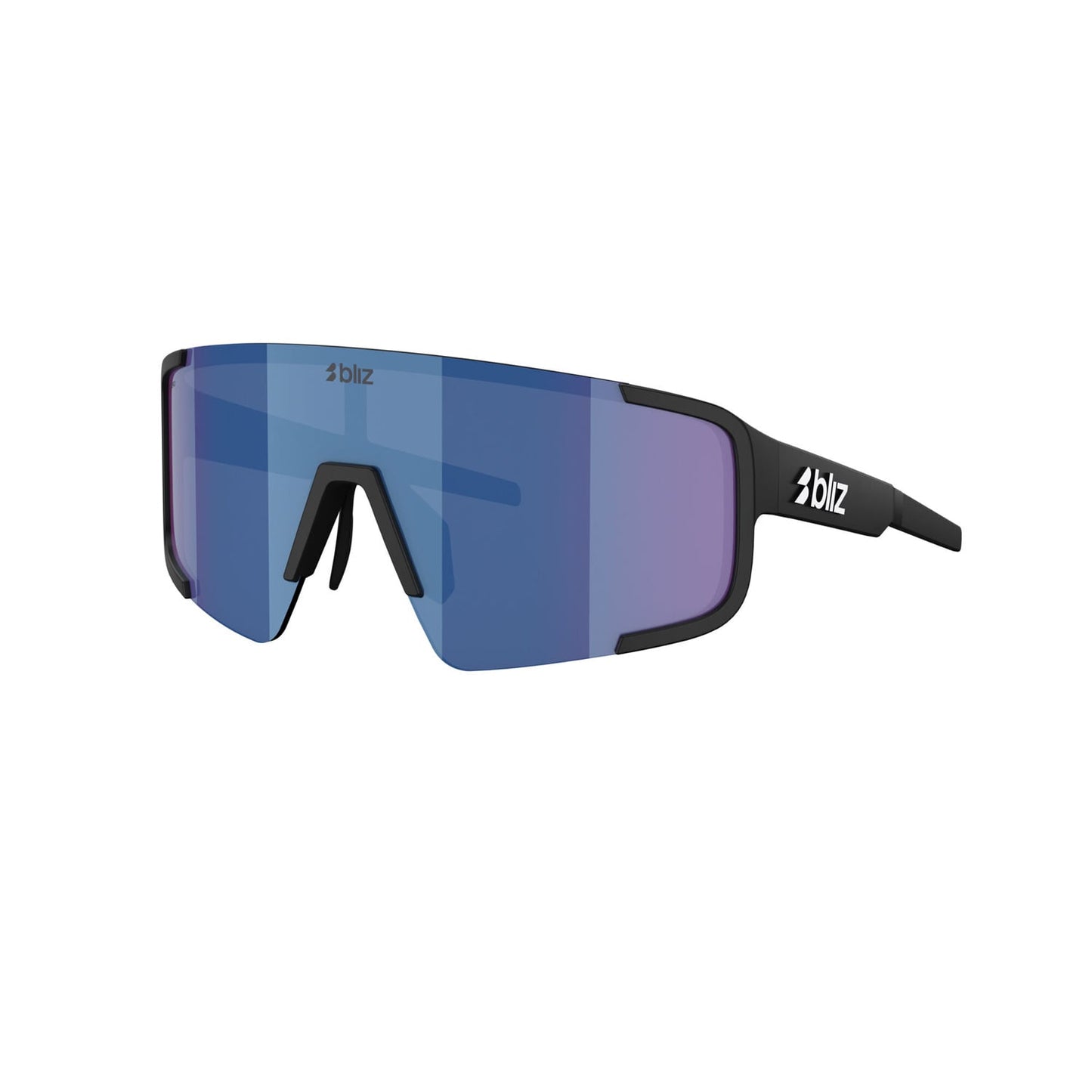 Óculos BLIZ P003 Preto Mate Azul Lentes Espelho