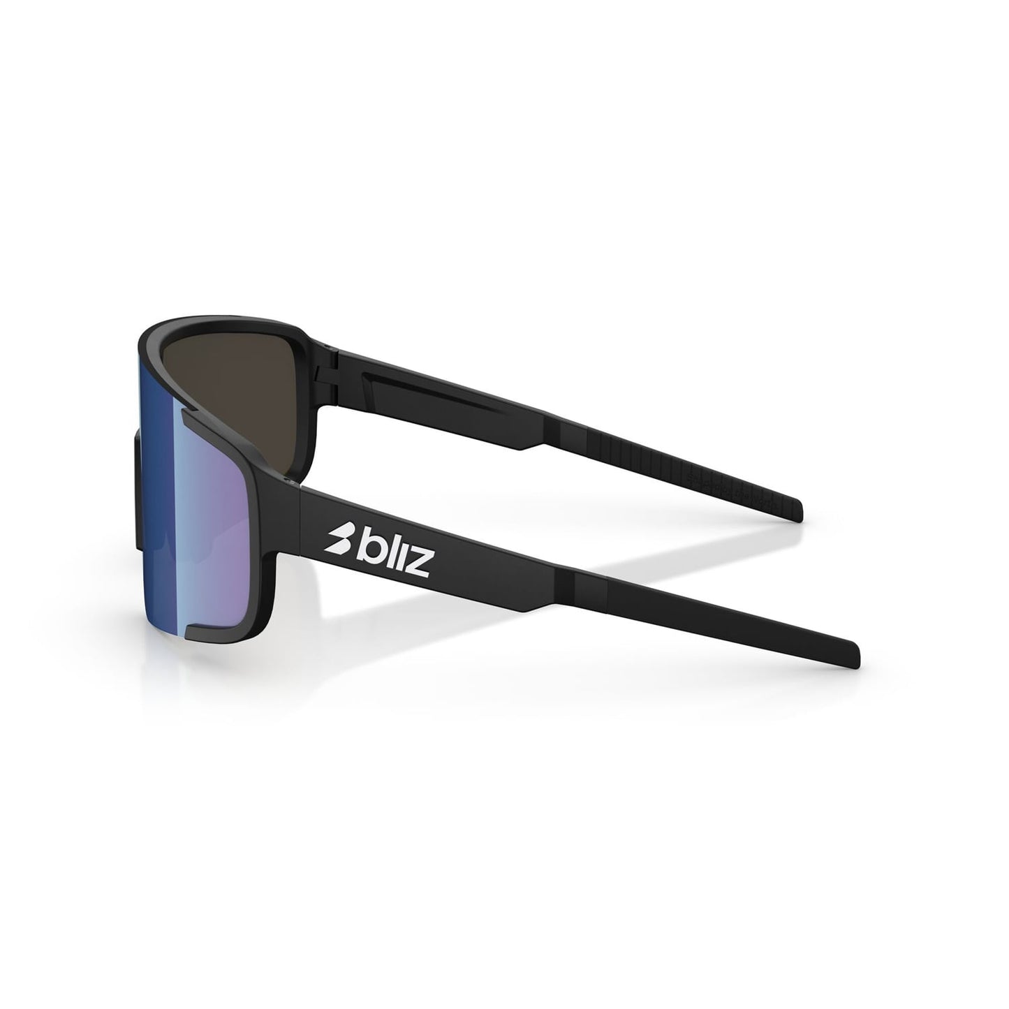 Óculos BLIZ P003 Preto Mate Azul Lentes Espelho