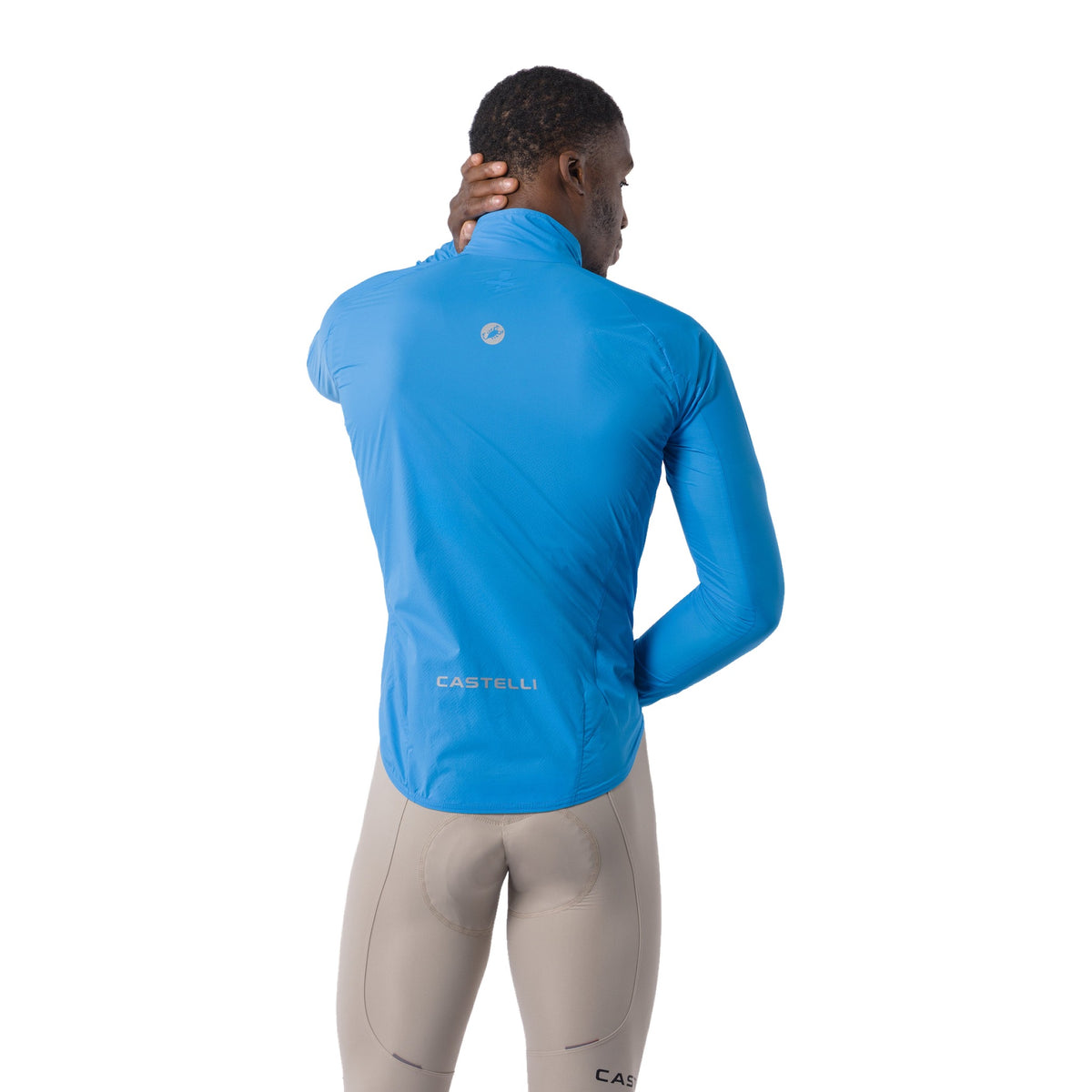 Casaco CASTELLI Transition Air Azul – vista de costas