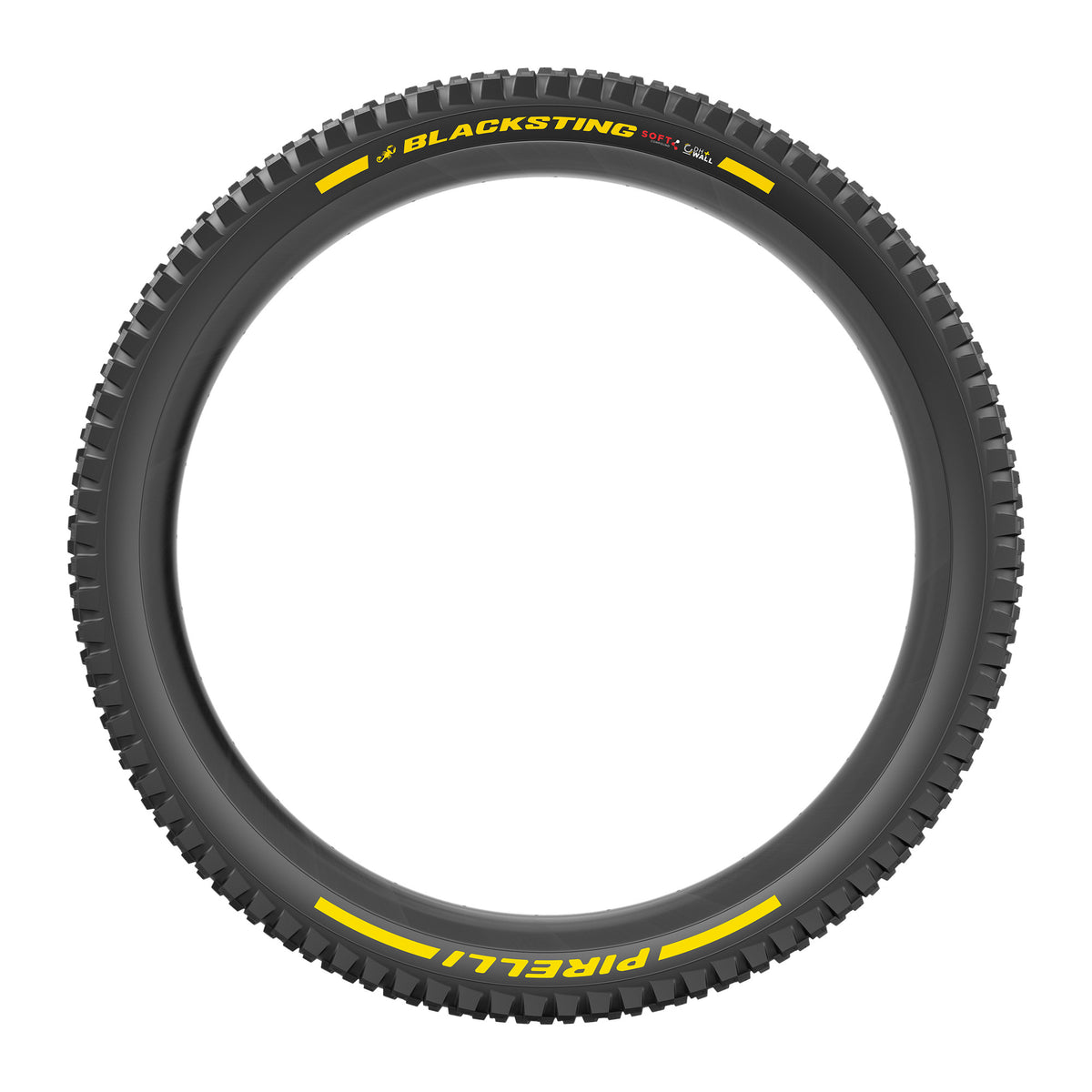 Pneu PIRELLI SCORPION BLACK STING 27.5x2.40 Soft DH+Wall Tubeless Ready Talão Flexível Preto/Amarelo Edição de Equipa