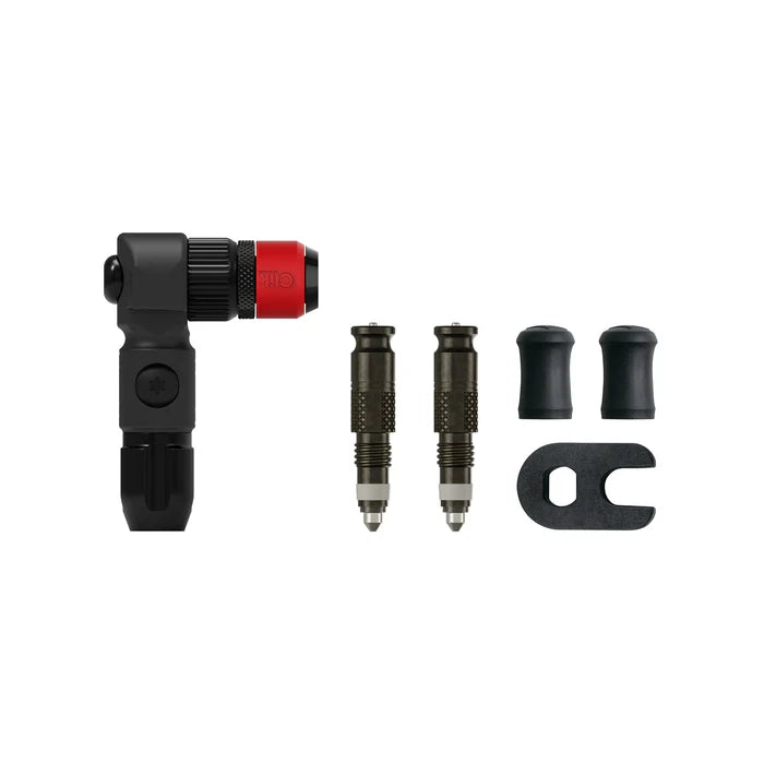 Kit de pontas de bomba LEZYNE ABS PRO CLIK com 2 núcleos de válvula CLIK