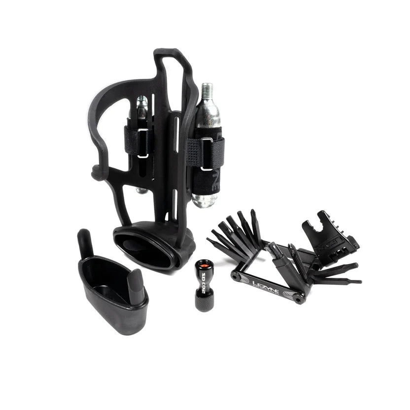 Porta-Bidon e Porta-Ferramentas LEZYNE TUBELESS FLOW STORAGE Preto