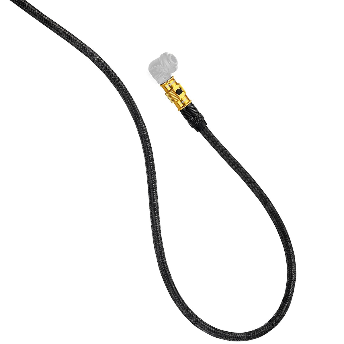 Mangueira LEZYNE de nylon entrançado ABS Flip Thread Chuck + conectores para bomba de pé