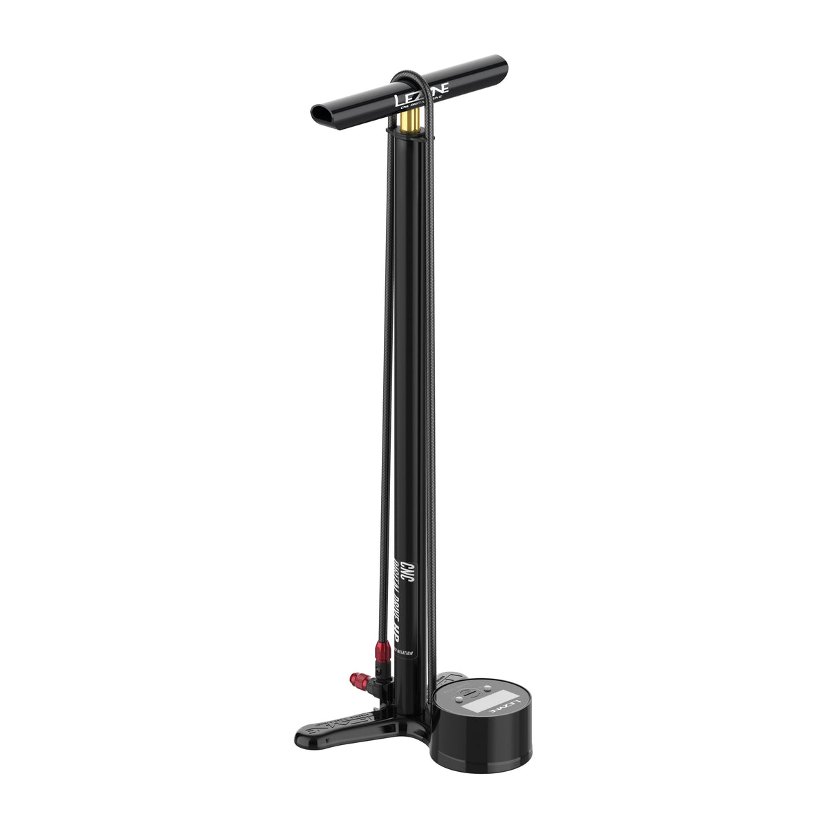 Bomba de pé LEZYNE DIGITAL DRIVE 3.5 CNC preta