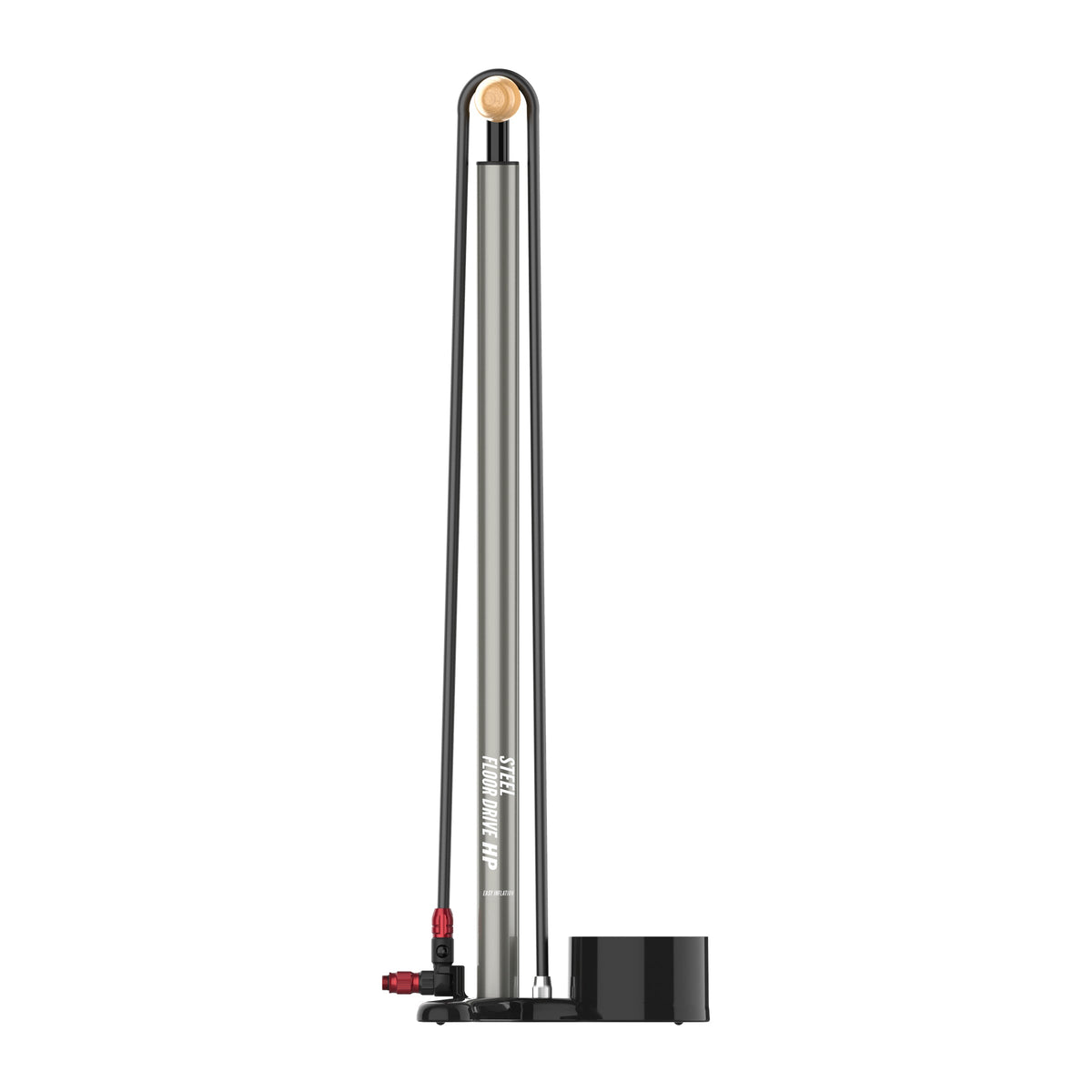Bomba de pé LEZYNE STEEL FLOOR DRIVE 3.5 cinzenta