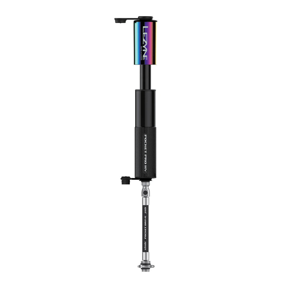 Bomba de mão LEZYNE POCKET DRIVE PRO HV preto metálico