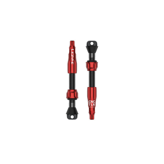 Conjunto de 2 válvulas tubeless LEZYNE CNC PRO 44 mm vermelhas