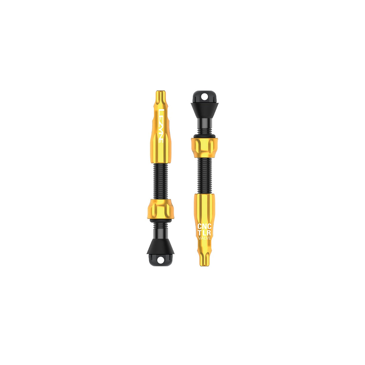 Conjunto de 2 válvulas tubeless LEZYNE CNC PRO 44 mm douradas